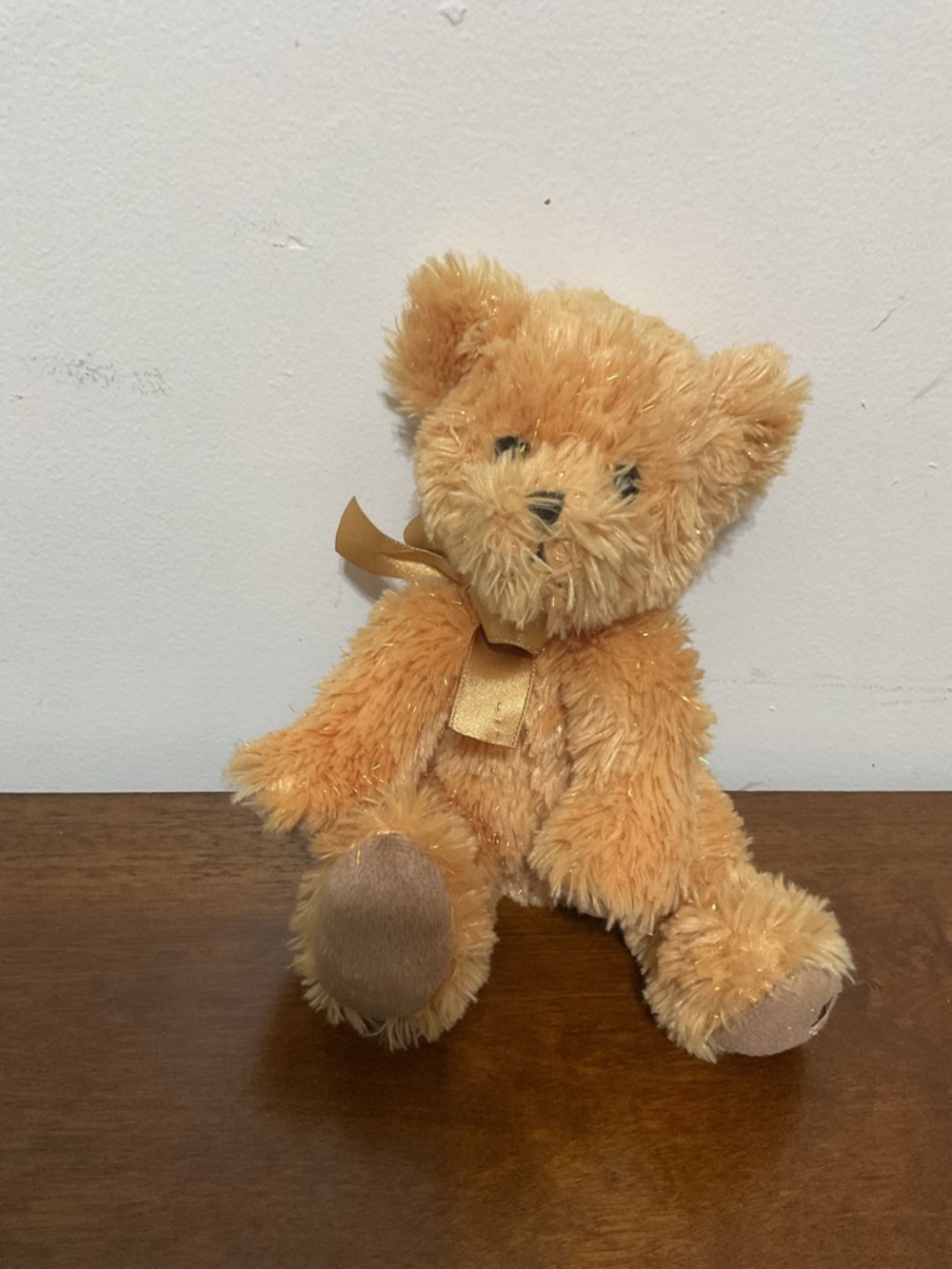 Classic Cream Teddy Bear Plush with Satin Bow - Kids Stuffed Animal